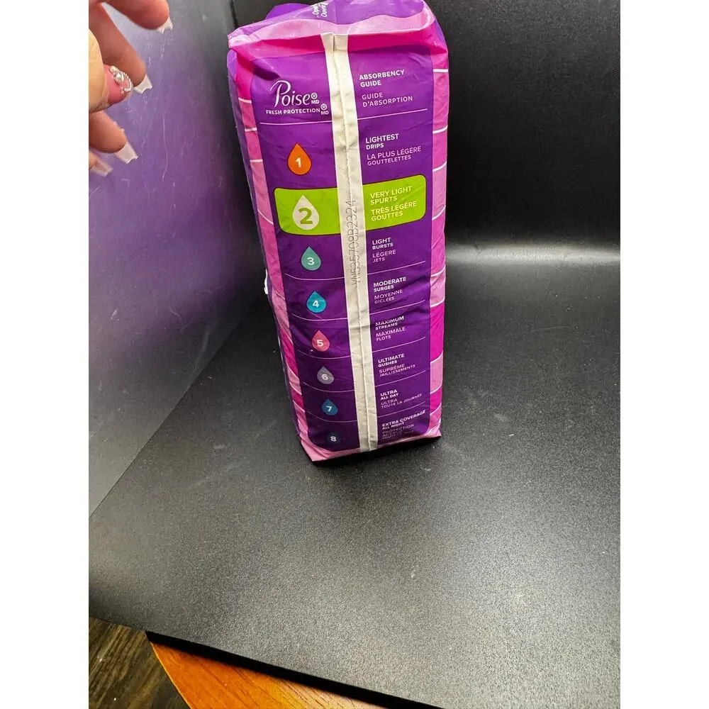 5/$25 NWT Poise Daily Liners SEALED- 72 Liners Very Light Extra Coverage